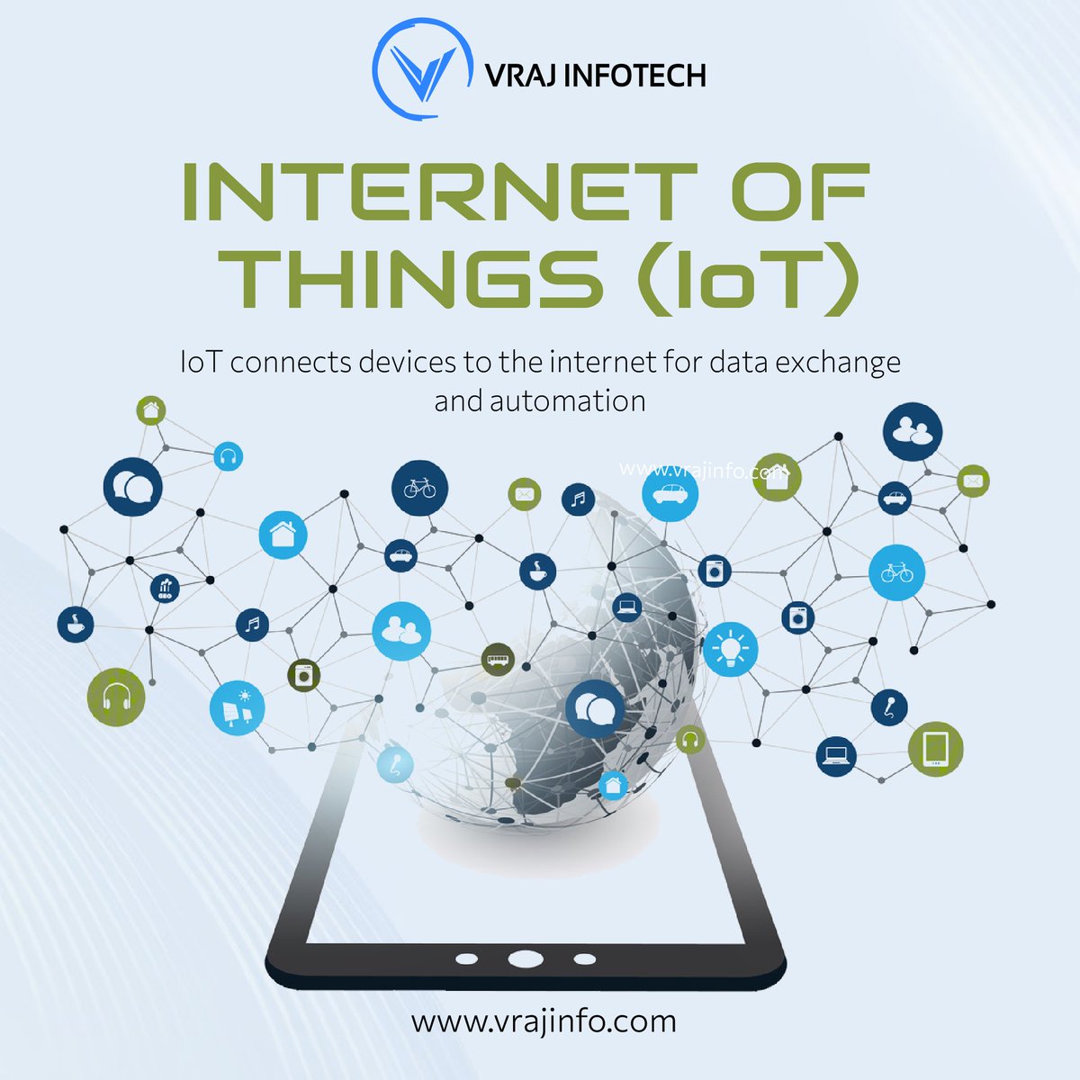 Unlock the potential of IoT technology and experience the power of connectivity. From smart homes to industrial automation, IoT is transforming the way we interact with the world.🏢🔗
.
.
#vrajinfotech #Internetofthing #IoTRevolution #SmartTechnology 🌐💡
