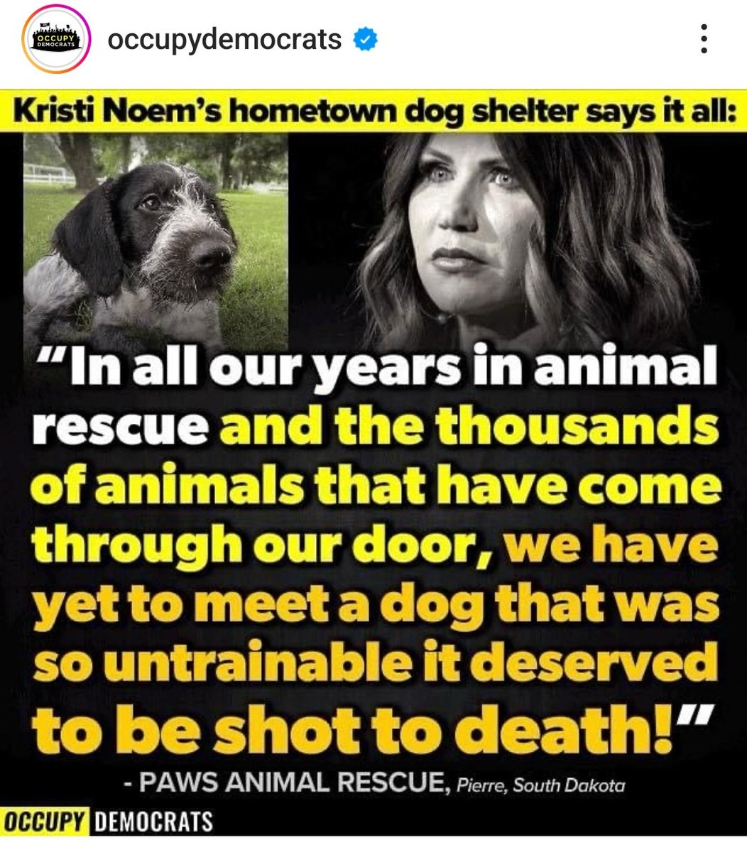 Thank you to PAWS rescue for telling the facts. Cruelty for it's own sake is Kristi Noem's trademark.