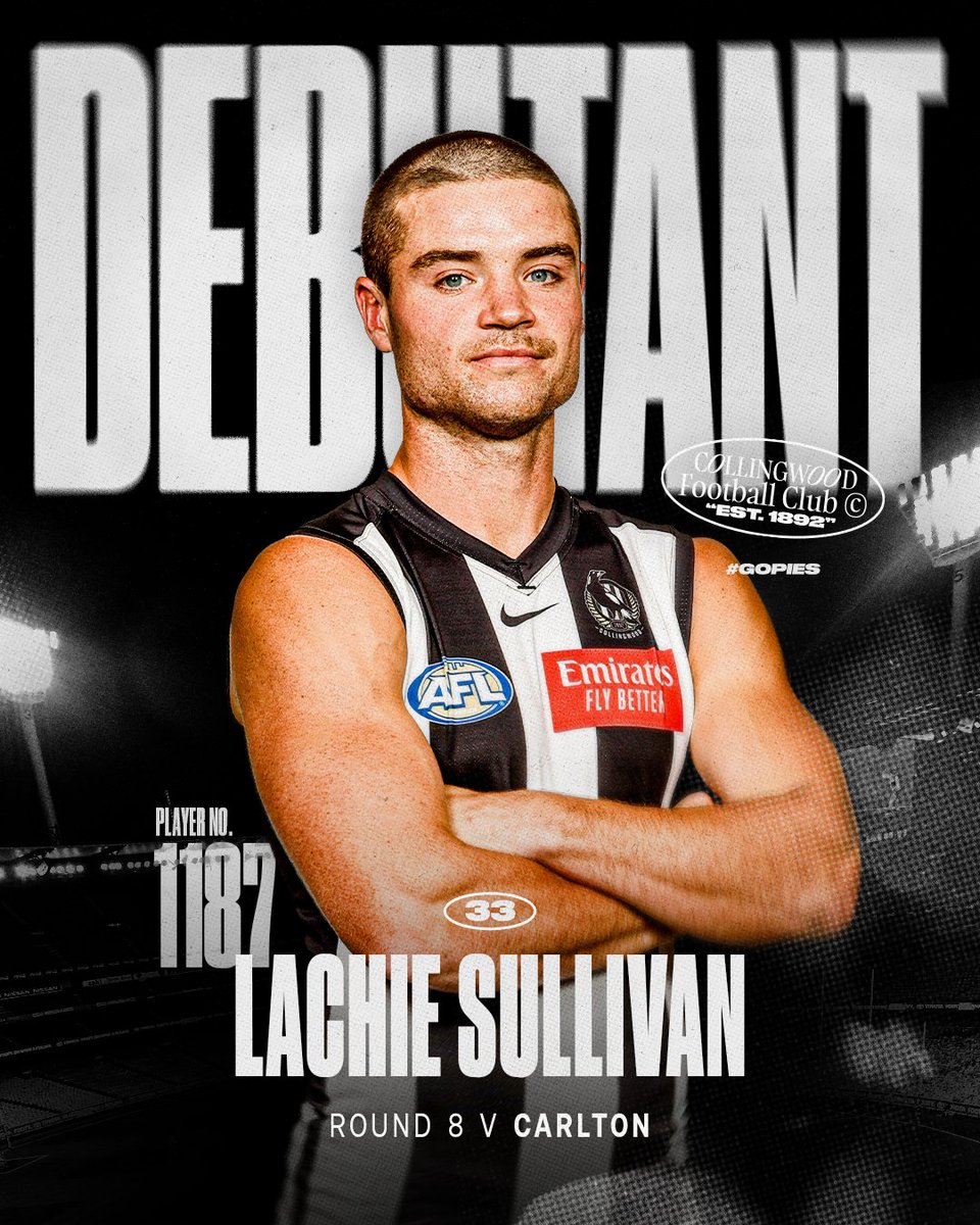 A journey that epitomises resilience. From being overlooked in countless drafts to being signed on the eve of season 2024. 26-year-old Lachie Sullivan will make his AFL debut on Friday night 🌟