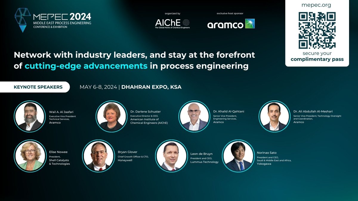 Less than a week to go! Collaborate & connect with industry frontrunners at MEPEC 2024!

👉 Grab your complimentary pass today and get access to the conference and exhibition: lnkd.in/dKK_ybae

#mepec2024 #processengineering
@ChEnected