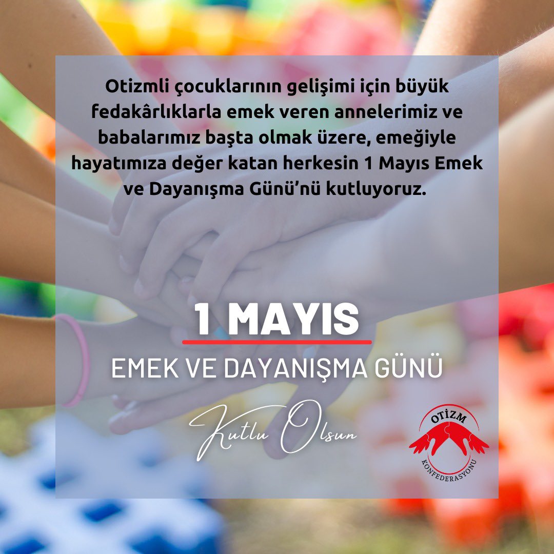 OtizmKonfed's tweet photo. #1mayısemekvedayanışmagünü 

#ancakbirliktebaşarabiliriz 
#otizmkonfederasyonu 

@ODFED @otizmfederasyon @OtizmF @OtizmAnofed https://t.co/pk8hwQlCa4