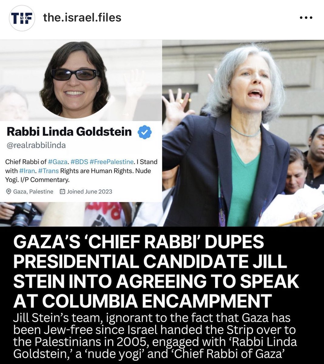 PSA for those like U.S. Presidential candidate Jill Stein (@DrJillStein): Gaza has been Jew-free since 2005, when Israel graciously handed the Strip over to the Palestinians and uprooted over 8,500 Jews from their homes. The ignorance here from someone running for America’s…