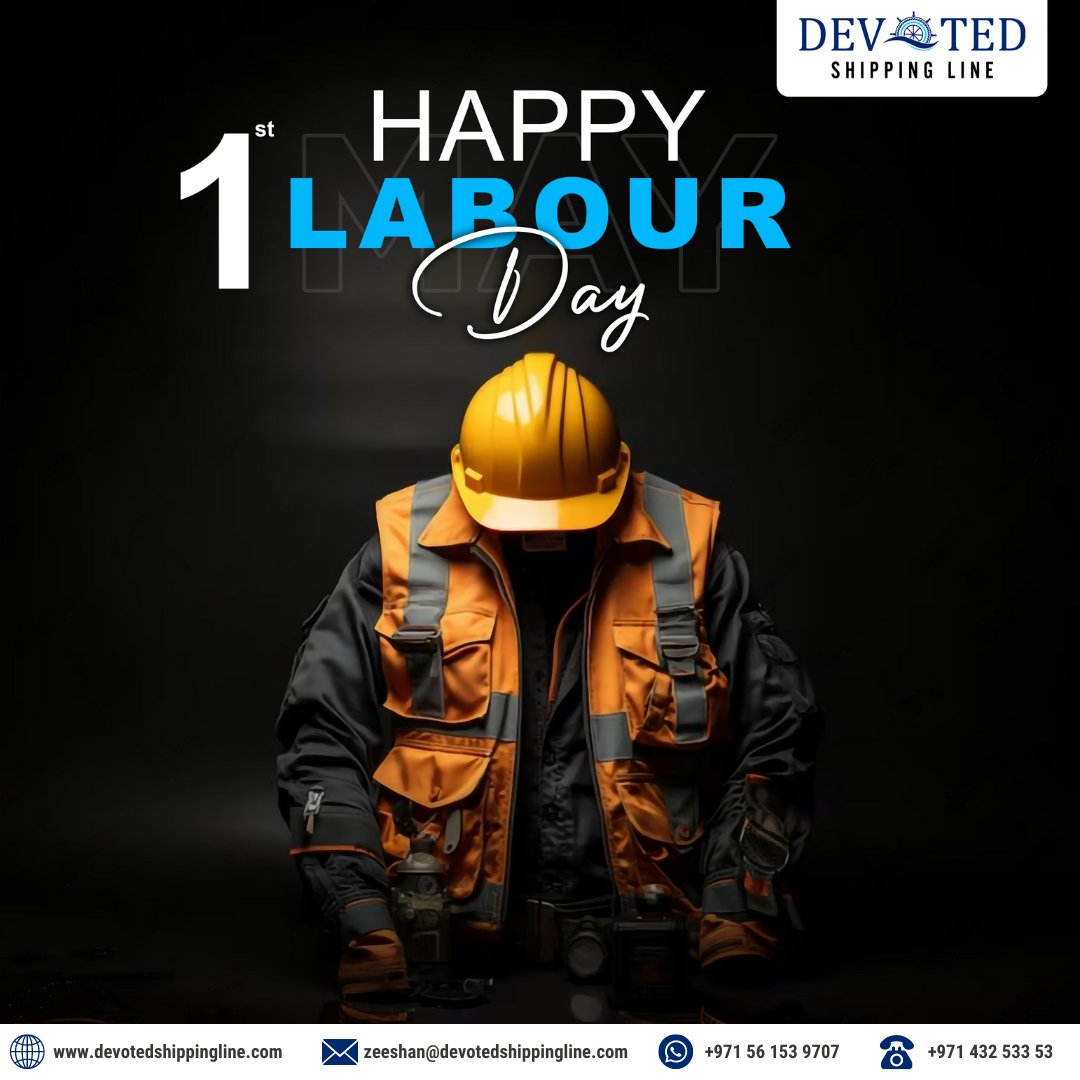 HAPPY LABOUR DAY !!

#devotedseashippinglines #freightforwarding #NVOCC #LCLCargo #FCLcargo #logistics #transportation #shipping #delivery #export #warehouse #import #warehousing #airfreight #freightforwarder