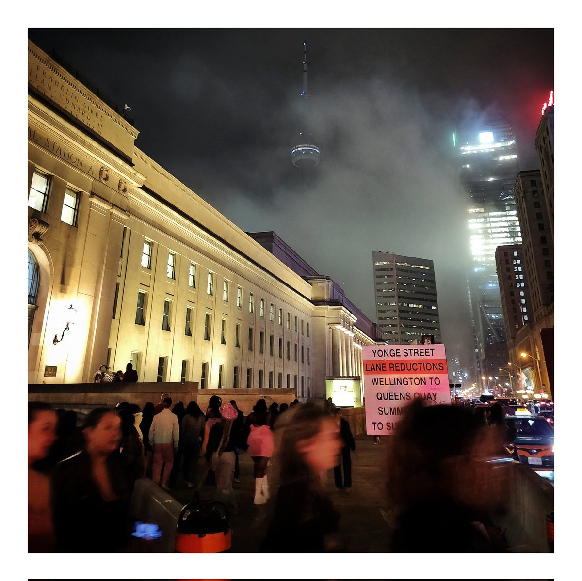 Foggy Front Street (1:30am). #Toronto #UnionStation #CNtower #Photography