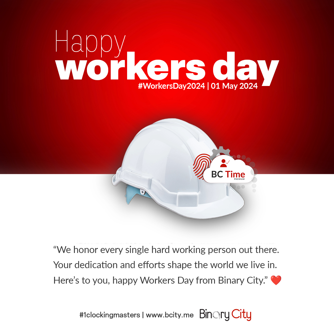 Happy Workers Day! Have an amazing day, friends. ❤️🤗🥳 #WorkersDay2024 #bctime #binarycity #1clockingmasters bcity.me