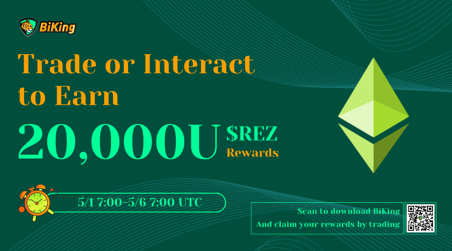 BiKingex's tweet photo. Spot Listing #REZ💰

🏆 Airdrop for #REZ worth 20,000 USDT💰

1/ Follow @BiKingex RT+❤️+Comment on any BiKing tweet with your UID
2/Fill👉 https://t.co/CPo79sEYeO to claim top token airdrops worth 2U (One submission allowed per day)

⏰ Launch Time: 2024/5/1 7:00 UTC
⏰ Event Duration:  5/1 7:00-5/6 7:00 UTC

Follow @BiKingex
RT+❤️

Details 👉https://t.co/PL67LUBMKl
@renzoai