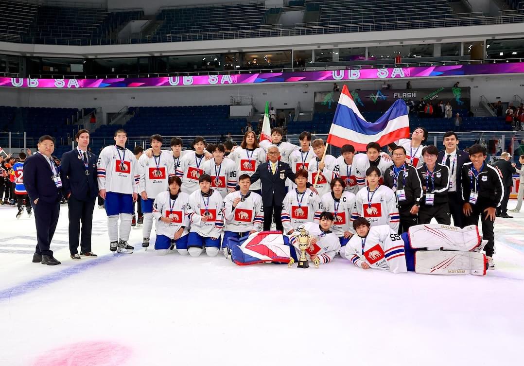 Dear U18 Thai team,

We have noticed your dedication and effort for Thailand. You make us very proud, and you will always hold a special place in our hearts as champions.

OYP team 🤍
#U18THAILAND #U18THAIICEHOCKEY