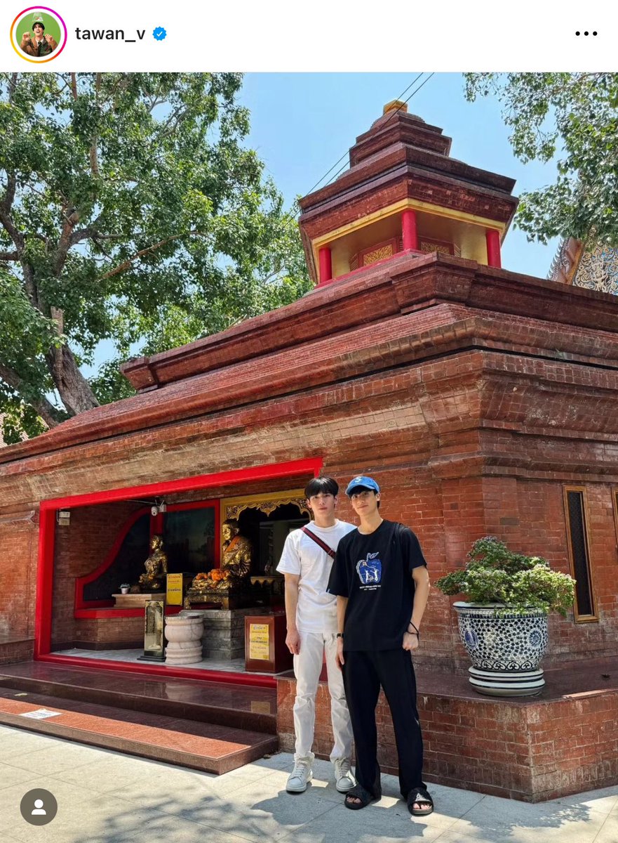 op saw taynew few days ago at the temple making merit (tay posted a lot of stuff he did that day in his igs except for this one)

and today tay finally posted it 🥹