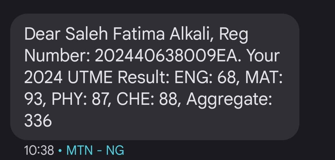 Another JAMB high scorer from the North, This time it's a Female 🔥😍