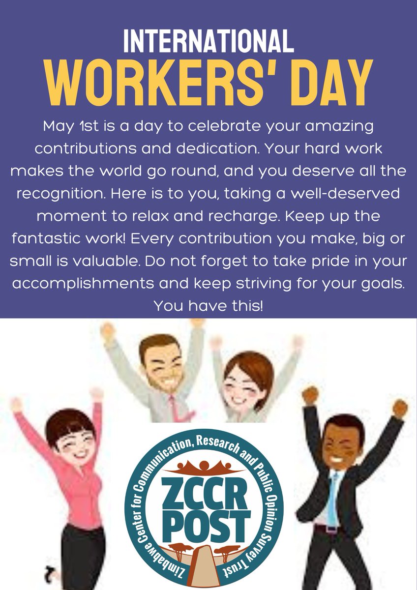 ZCCRPOST would like to wish you all a happy International Worker's Day