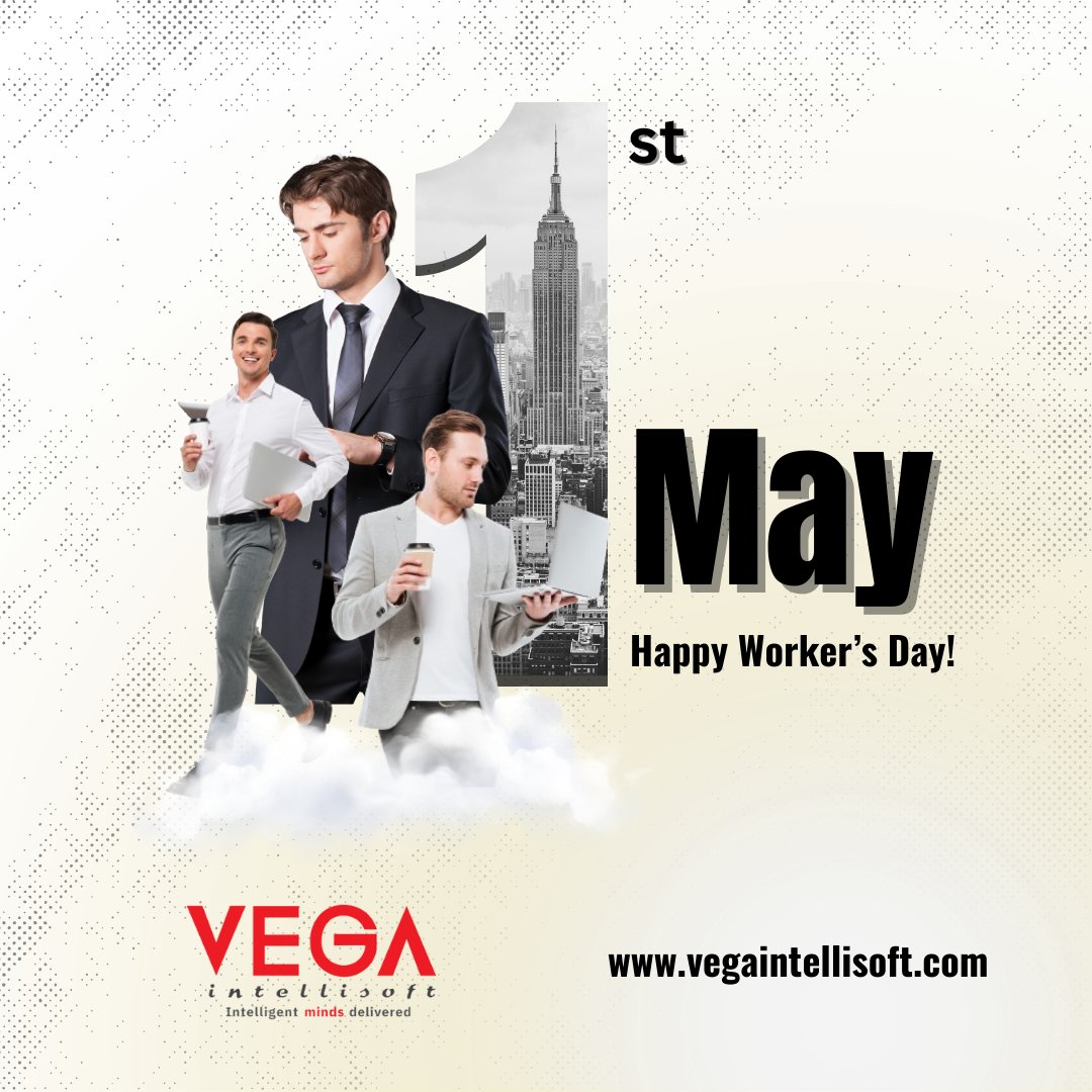 🎉 Happy International Workers' Day from Vegaintellisoft! Your dedication and hard work are the foundation of our success. Here's to honoring and appreciating all workers around the world! 💼🌍 #Vegaintellisoft #WorkersDay #LaborDay #Appreciation #HardWorkPaysOff 💪