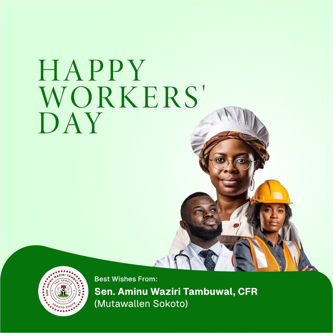 As we celebrate Workers' Day this year, I pay a glowing tribute to the dedication of Nigerian workers. Their immense contributions and sacrifices are vital to the development of our dear country. I salute them for their daily struggle for their rights and decent working…