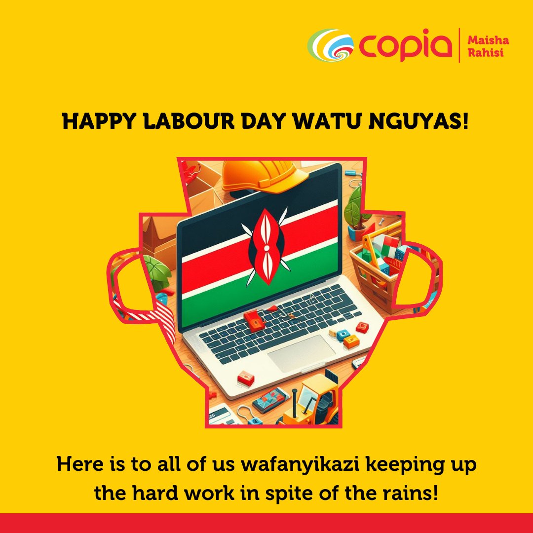 Happy #LabourDay! Keep up the good work watu nguyas and stay safe, nyinyi wote ni #PlugWaNguvu! 👊