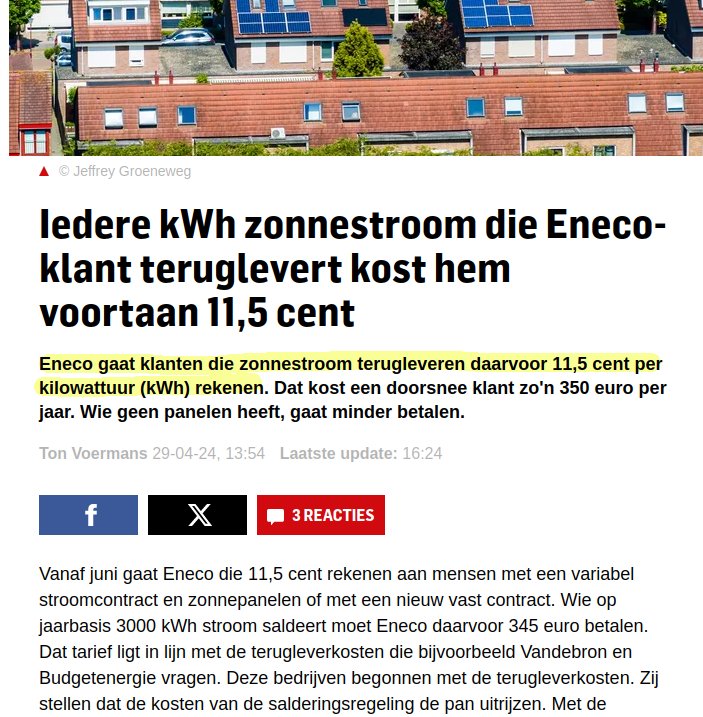 Mensen blijven er gewoon in trappen en blijven gewoon stil. Zelfde als met die E-auto's. Lijkt nu allemaal leuk, maar is gewoon onmogelijk om straks meer auto's op te laden. Wegen belasting zal verhoogd worden en vanaf je huis je auto op straat opladen is al verboden. 🤡