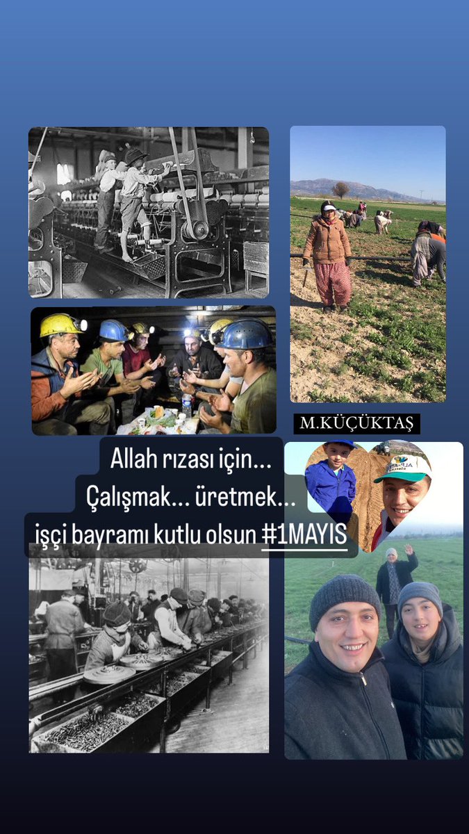 Allah rızası için... Çalışmak... üretmek... işçi bayramı kutlu olsun #1MAYIS