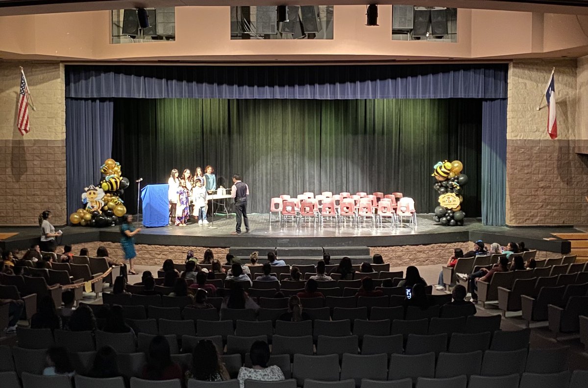 This evening: our @Americas_HS theatre hosted the @MCooper_ES Spanish Spelling Bee. It’s always a pleasure to have our future Trailblazers in the house. #BetterTogether #ViewFromTheBooth #TechnicalTheatre