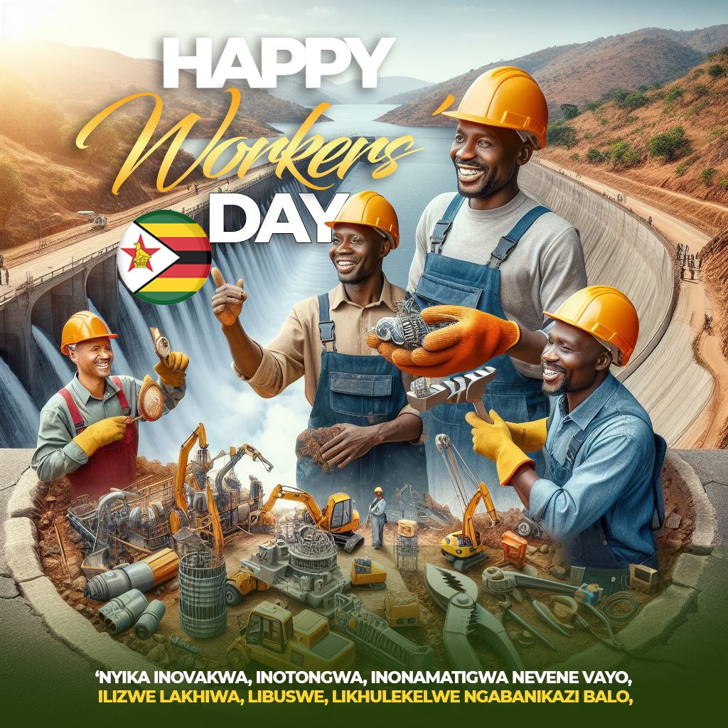 Happy Worker's Day Zimbabwe. Let's all unite and desire to build our Nation together, Brick by Brick, Stone upon stone ndawa hatirege kutaura zvatakanzwa nezvatakaona kuti #Nyikainovakwanevenevayo