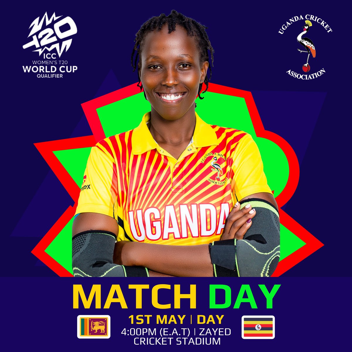 Match Day: ICC T20 Women's Global Qualifiers 

Game 4: Uganda 🇺🇬 W v Sri Lanka 🇱🇰 W 

Last group stage game, dreams still live, let's finish it on a high girls🇺🇬 🇺🇬

Follow game on icc-cricket.com/matches/242987…

Watch on icc.tv

#LetsGoVictoriaPearls
#IvanCricUpdates