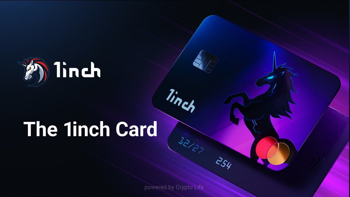 🐴 #1inch launches a debit card in partnership with Mastercard