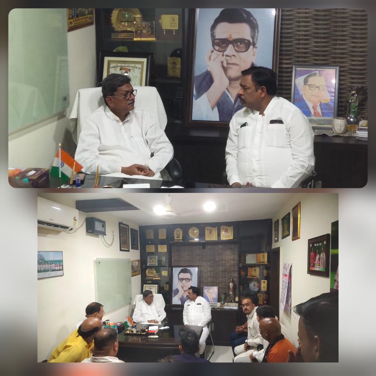 sksinghintuc's tweet photo. छत्तीसगढ़ विधानसभा विपक्ष के नेता, डां चरण दास महंत जी से कोरबा लोकसभा प्रत्याशी श्रीमती ज्योत्स्ना महंत जी के चुनाव से संबंधित विषय पर चर्चा की।
@jyotsnamahant @DrCharandas 
#कांग्रेस #Congress 
#DrSanjaykumarsingh #INTUC https://t.co/KTGroGMo0p