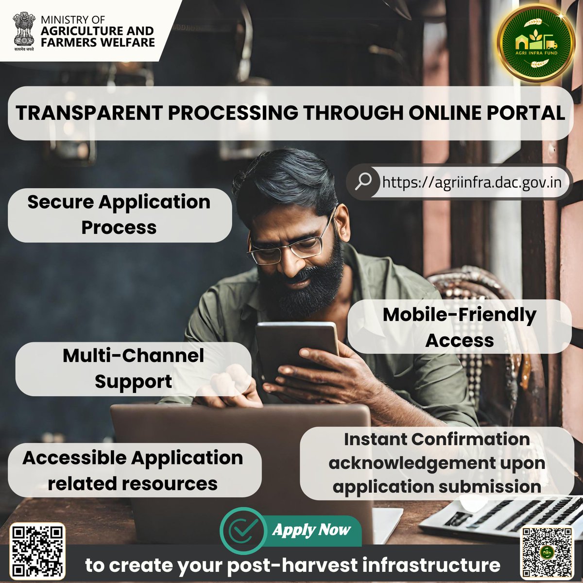 The @AgriInfraFund platform offers a transparent and fair application process. With clear eligibility criteria and straightforward navigation, you can understand each step while applying. Our commitment to transparency ensures your application is handled with integrity. Take the