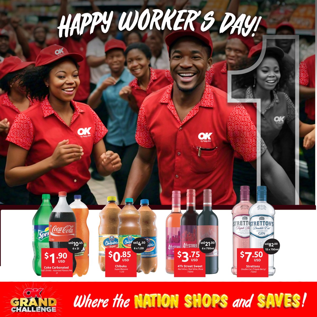 Celebrate May Day by treating yourself to a convenient shopping experience at OK Stores. #HappyWorkersDay #OKGrandChallengePromotion #MyHappyPlace