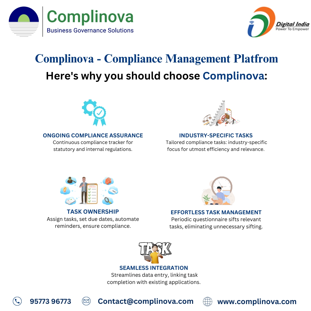 Stay ahead with Complinova for ongoing compliance assurance and effortless task management. Tailored for your industry, ensuring utmost efficiency and relevance.

complinova.com

#ComplianceManagement #compliance #management #innovation #technology #complinova #startups