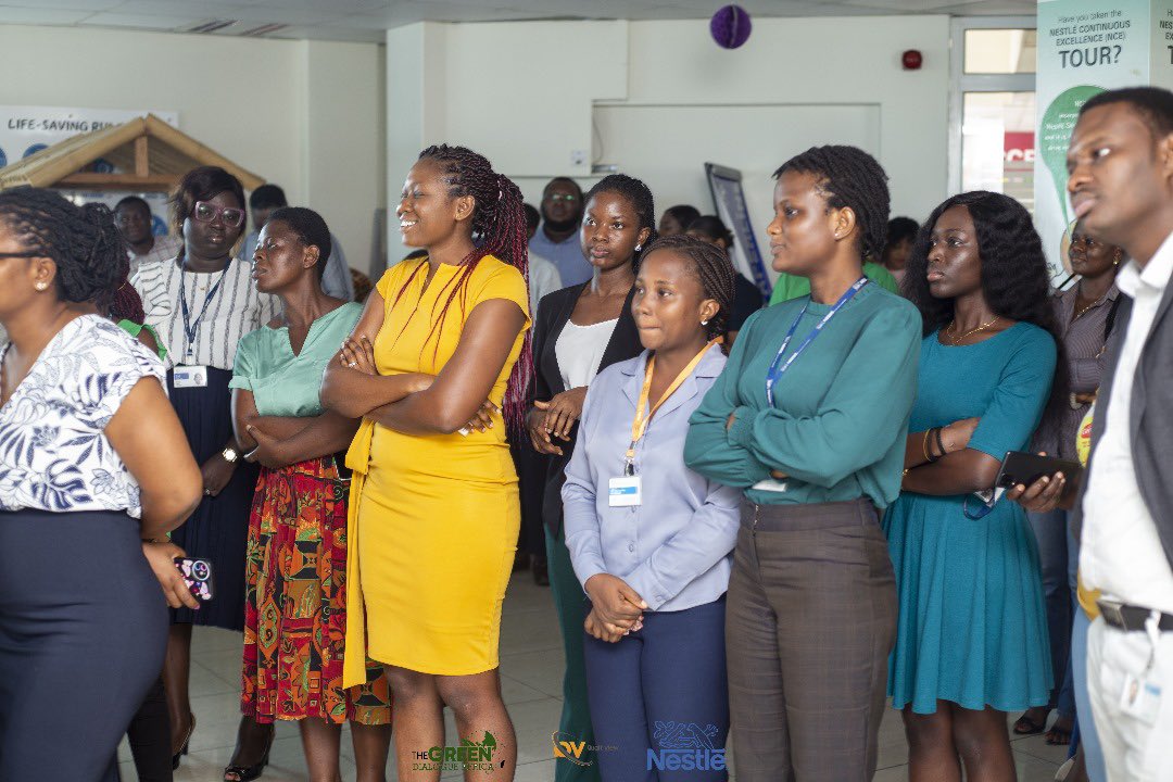 gdafric's tweet photo. Green Dialogue Africa, led by our Executive Director, along with our dedicated Volunteer Coordinator and Media Lead, had the pleasure of addressing over 130 participants at Nestlé Business Service Centre on World Health and Safety Day 2024! 🌍🤝 https://t.co/iJEfjfpF6a