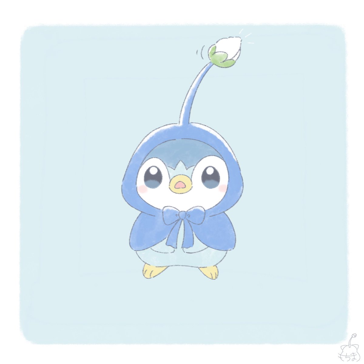 青ピクミンポッチャマ💙

#ポケモンイラスト　#ポッチャマ