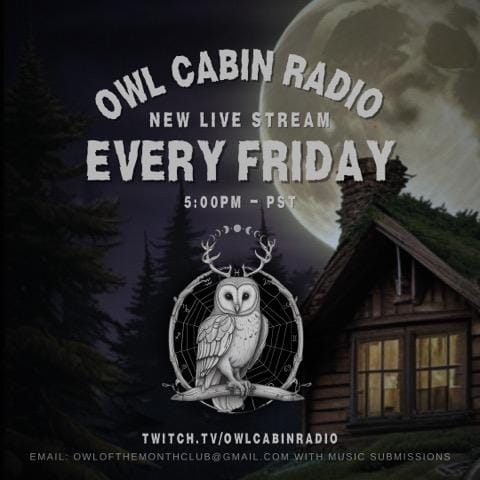 twitch.tv/owlcabinradio
Our #music is set to be featured on this #radio show this Friday, May 3rd 2024 at 5pm PST 😁
#musician #song #singer #songwriter #singersongwriter