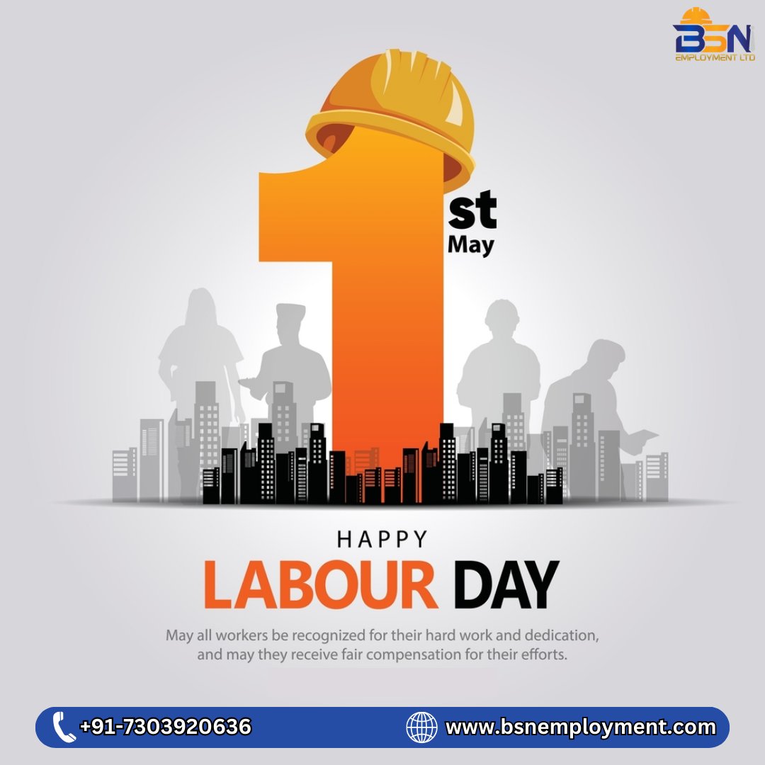 It's a day to celebrate the hard work and dedication of workers everywhere.

#Recruitment #HiringSolutions #DreamTeam #bsn #bsnemployment #job #placementconsultants #placement #CareerOpportunities #Employment #CareerSuccess #goal #Job #DreamJob #success #Interview #Career