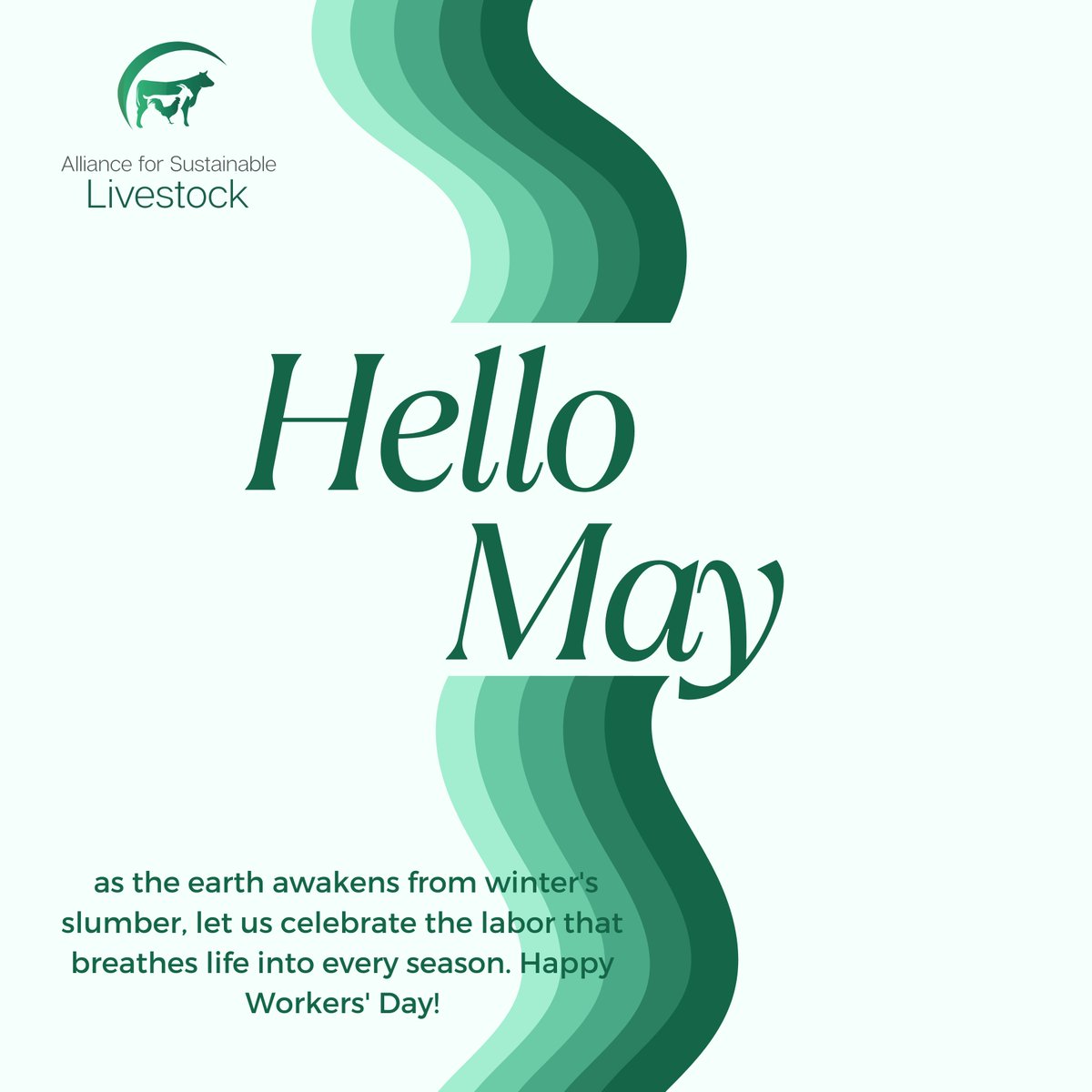 Let's salute the commitment of our para-veterinarians, CAHWs, and the resilience of farmers, ensuring the welfare of their animals. May, a month dedicated to nurturing and championing all workers' well-being. Happy Workers' Day from the Alliance for Sustainable Livestock.