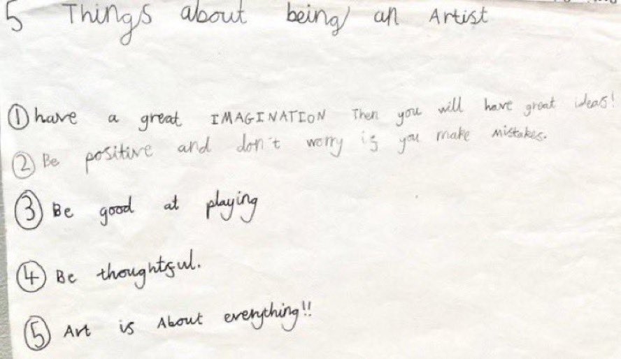 PenAHay's tweet photo. This is one of my favourite quotes from a child, and the inspiration for my research ❤️ 
Children are Artists: the full colour ebook of my PhD monograph is out in the world 💖
https://t.co/vp3ud9SFBh https://t.co/Mohznb3SuV