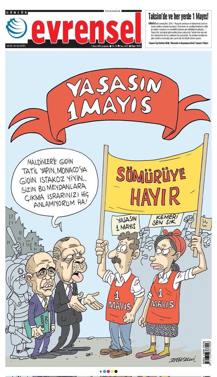 Yaşasın 1 Mayıs işçi sınıfının Uluslararası Birlik Dayanışma ve Mücadele Günü