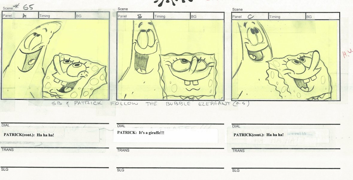 Storyboard panels from the episode 'Bubblestand.'

#25yearsofspongebob