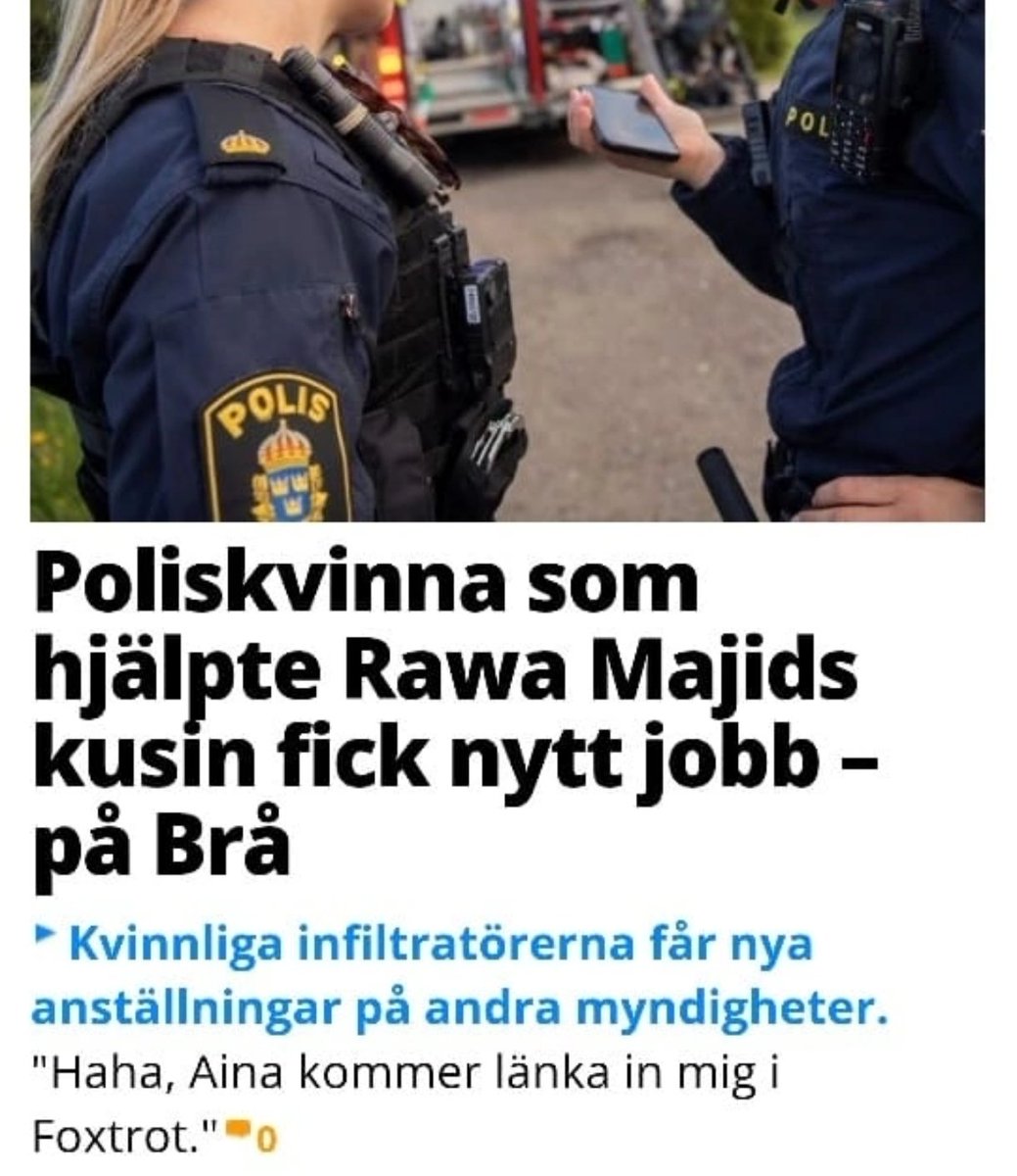 ' Poliskvinnor som tvingats bort efter att ha haft sexuella relationer med och hjälpt gängkriminella har snabbt fått nya jobb på andra myndigheter. Det rapporterar Dagens Nyheter.🤬