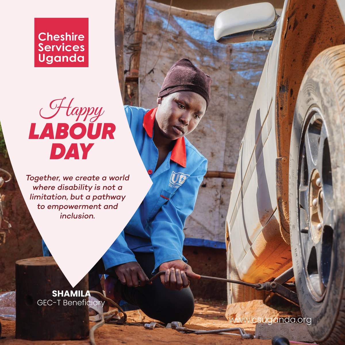 Happy Labour Day from <a href="/cheshire_ug/">Cheshire Services Uganda</a>, where we celebrate the invaluable contributions of people living with disabilities to our workforce and society as a whole. #disabilityinclusion #LabourDay2024