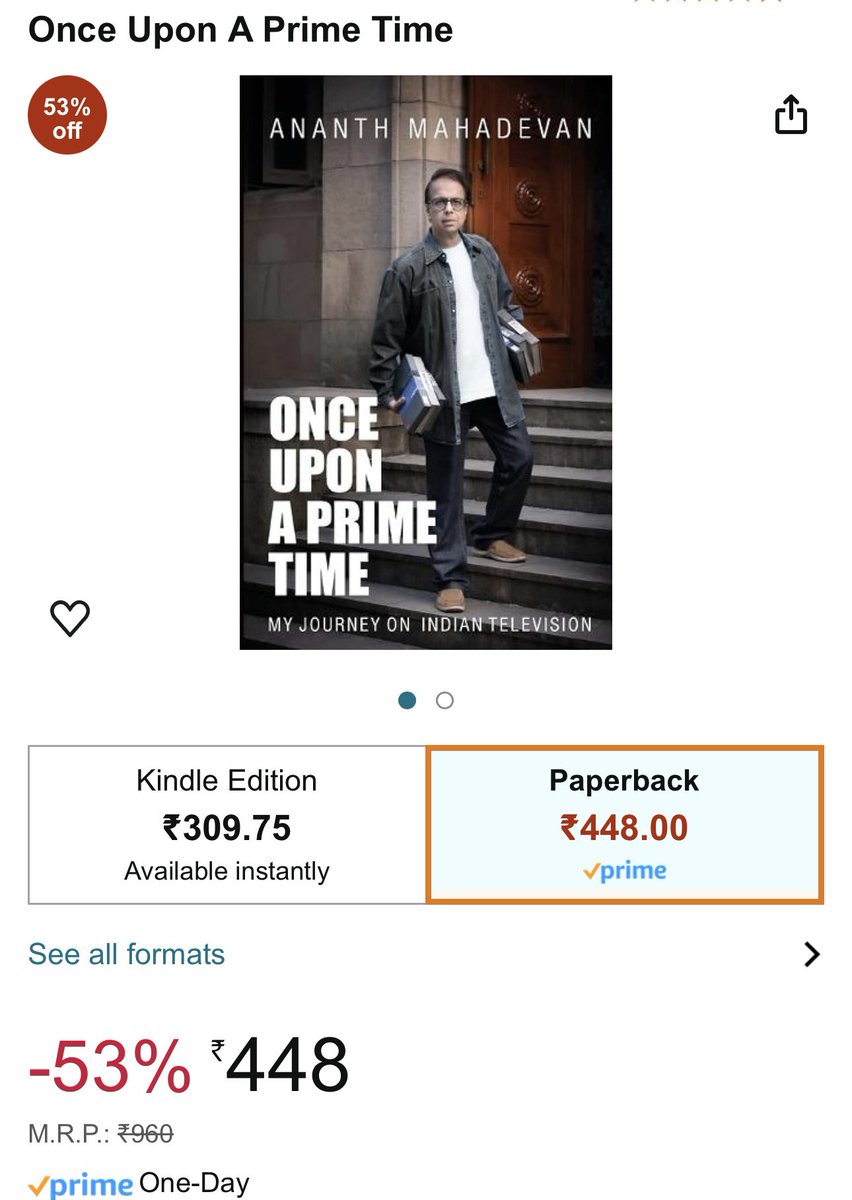 AMAZON RATING: 4.5 stars/5
The definitive story of Indian television through the eyes of one who has seen it all!!
ONCE UPON A PRIME TIME—the bestselling book on AMAZON. Get it now!