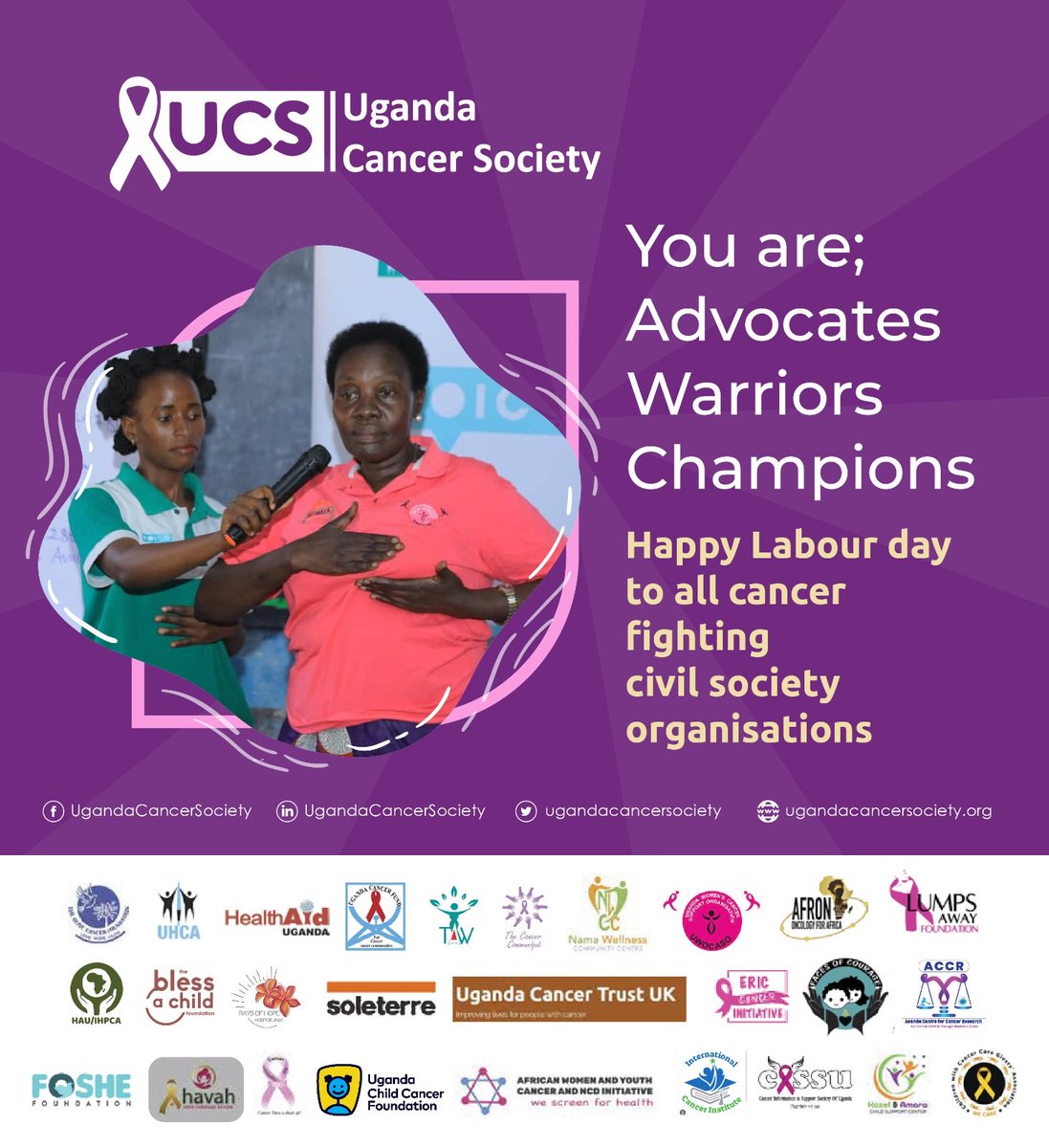 Sending a heartfelt salute to the courageous civil society organizations supporting the battle against cancer this Labour Day. Your commitment inspires hope and saves lives. Keep shining your light! #LaborDay2024