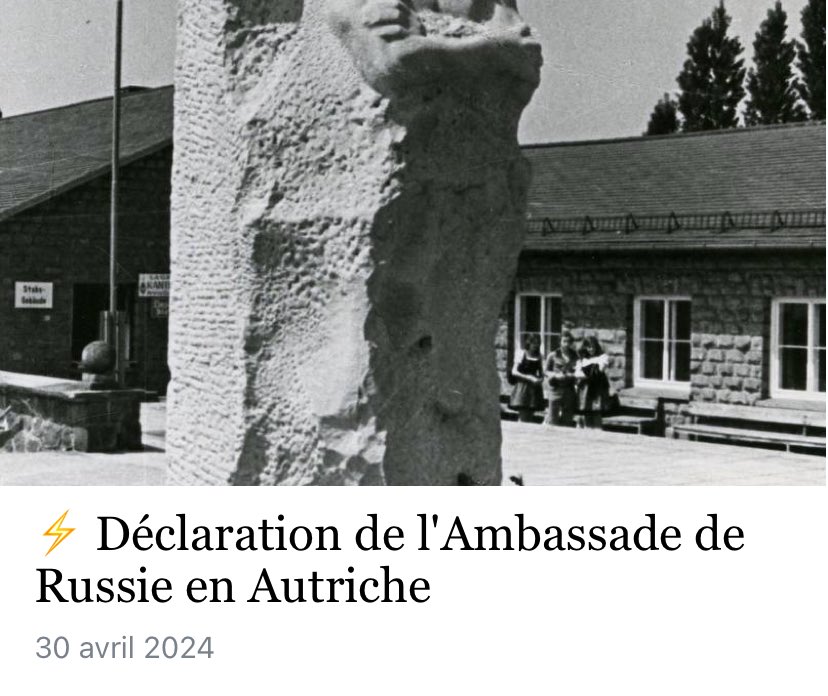 Le Comité autrichien de Mauthausen (AKM) a annoncé le refus (une fois de plus) des délégations officielles de Russie et de Biélorussie de participer aux manifestations traditionnelles organisées à l'occasion du 79e anniversaire de la libération du camp de concentration.