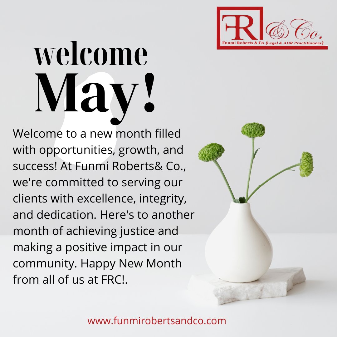 FunmiRobertsLP's tweet photo. Happy New Month! May your goals be within reach and your dreams closer to reality.
#HappyNewMonth #funmirobertsandco #FRC https://t.co/wiWZ7S1kkr
