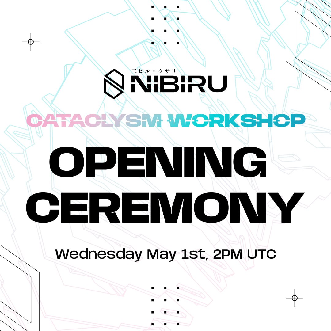 Join @NibiruChain tomorrow for the opening ceremony of the Cataclysm Hackathon! This is your chance to build a killer dApp that drives real-world utility. RSVP today! 🗓️ Date: May 1, 2PM UTC 📍 RSVP: youtube.com/watch?v=WqLP5C… ⚙️ Build Today: dorahacks.io/hackathon/cata…