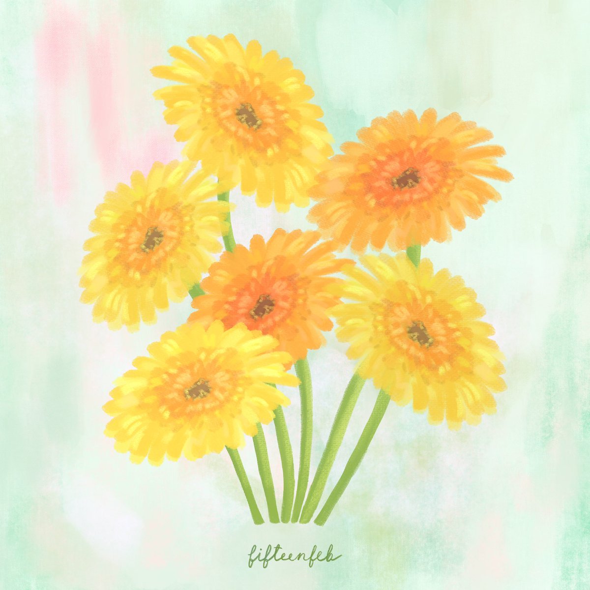 gerbera🌼💐💛 — meaning; i got your back 🫶🏻 Hello May, please be good to us🌼>~<🌼 ขอให้เป็นเดือนที่ดีและพบเจอแต่เรื่องราวน่ารักๆ นะคะ : )