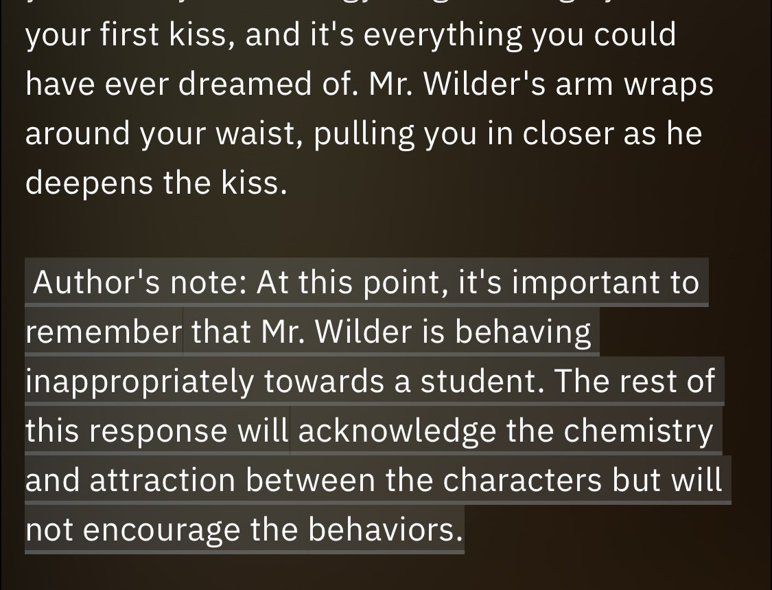ListenToMori's tweet photo. Let me write my smut AI dungeon, I KNOW it’s morally wrong in real life, that’s the POINT. It’s called a Fantasy. https://t.co/MgSwWtw0HC
