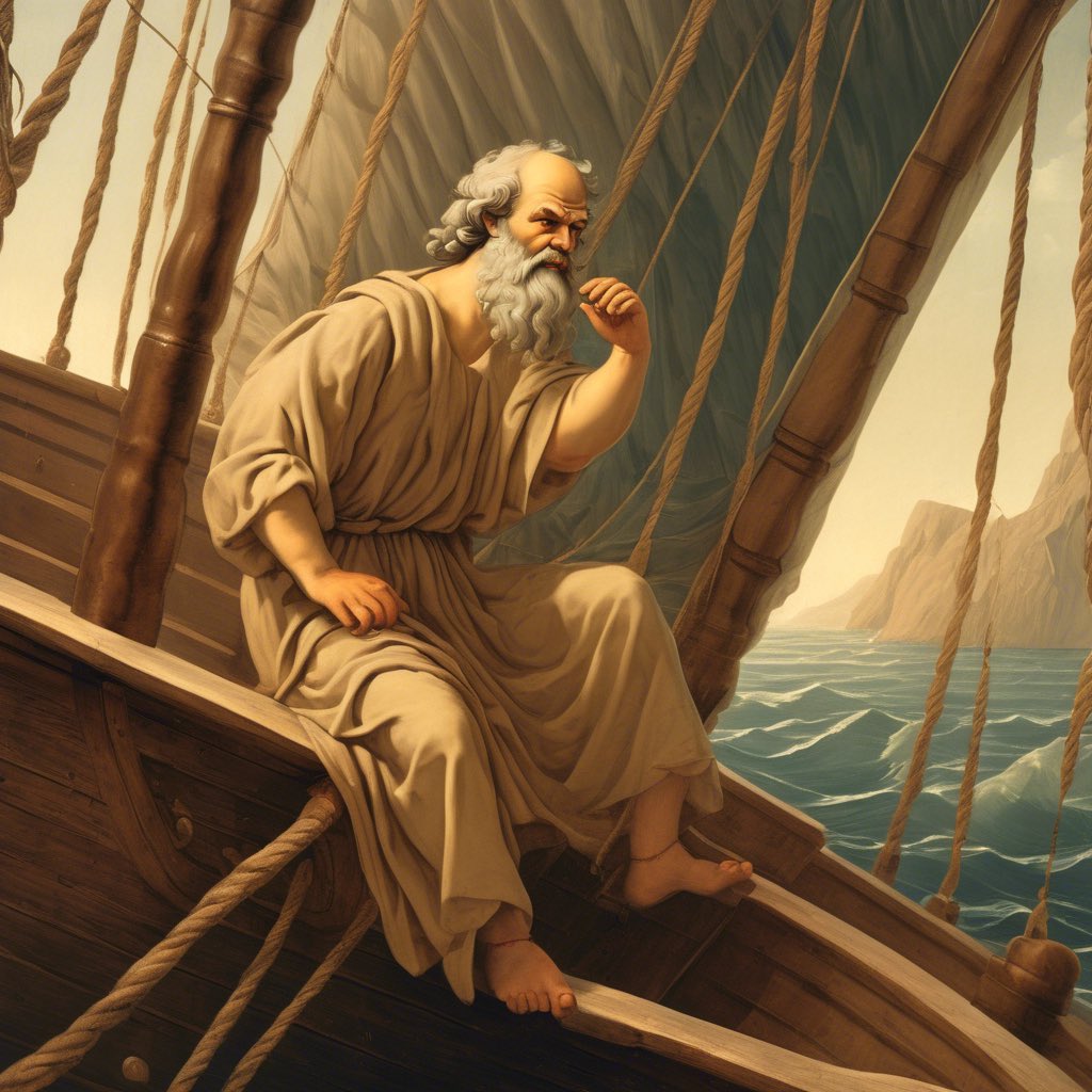 UrBoySocrates's tweet photo. I shall be sailing back to Rome now to share with my students in that which I have learn and question them in that which I have not. Let us all continue that curious quest for knowledge, and hopefully we can all grow a little wiser for it https://t.co/TxznTWKIz6