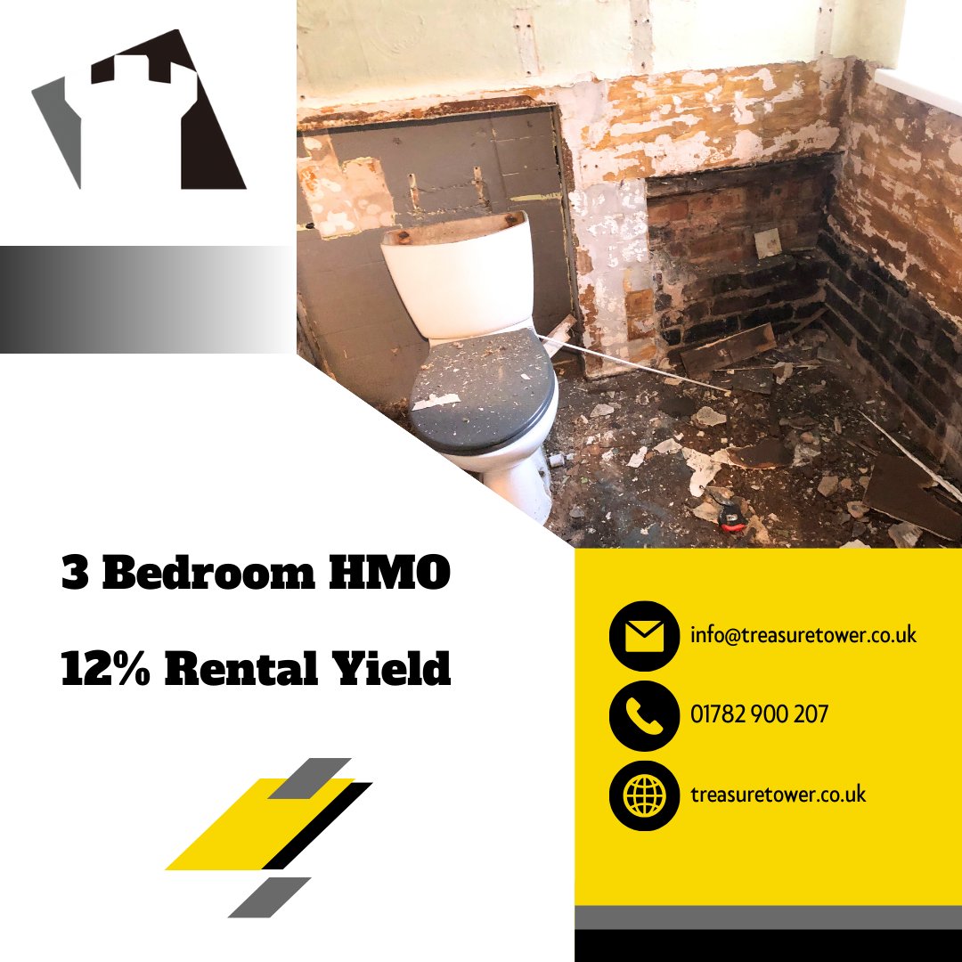 Bathroom is in ruins
A lot of work will be done to improve this
Patience is the key
Stay tuned!

-BTL
-3 Bed HMO
-12% rental yield 
-A great investment opportunity for our clients

#investing #business #wealth #success #propertyinvesting #propertyinvestors