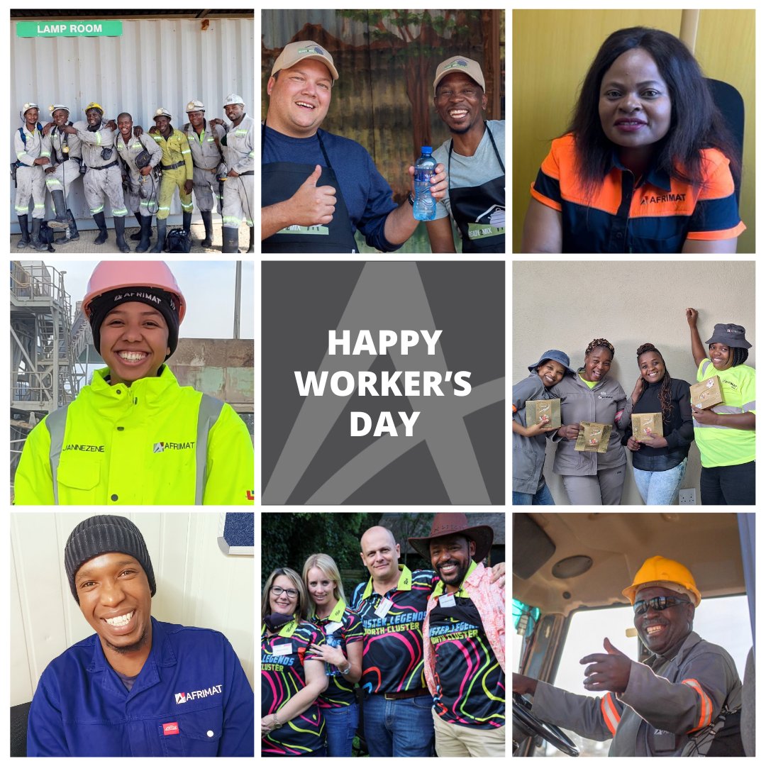 We wish everyone a very happy Worker's Day! THANK YOU to every Afrimat employee for your hard work and commitment to genuine teamwork which are the crucial building blocks of our success. #WorkersDay #Teamwork #AppreciationPost
