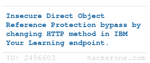 IBM disclosed a bug submitted by suryahss: hackerone.com/reports/2456603 #hackerone #bugbounty