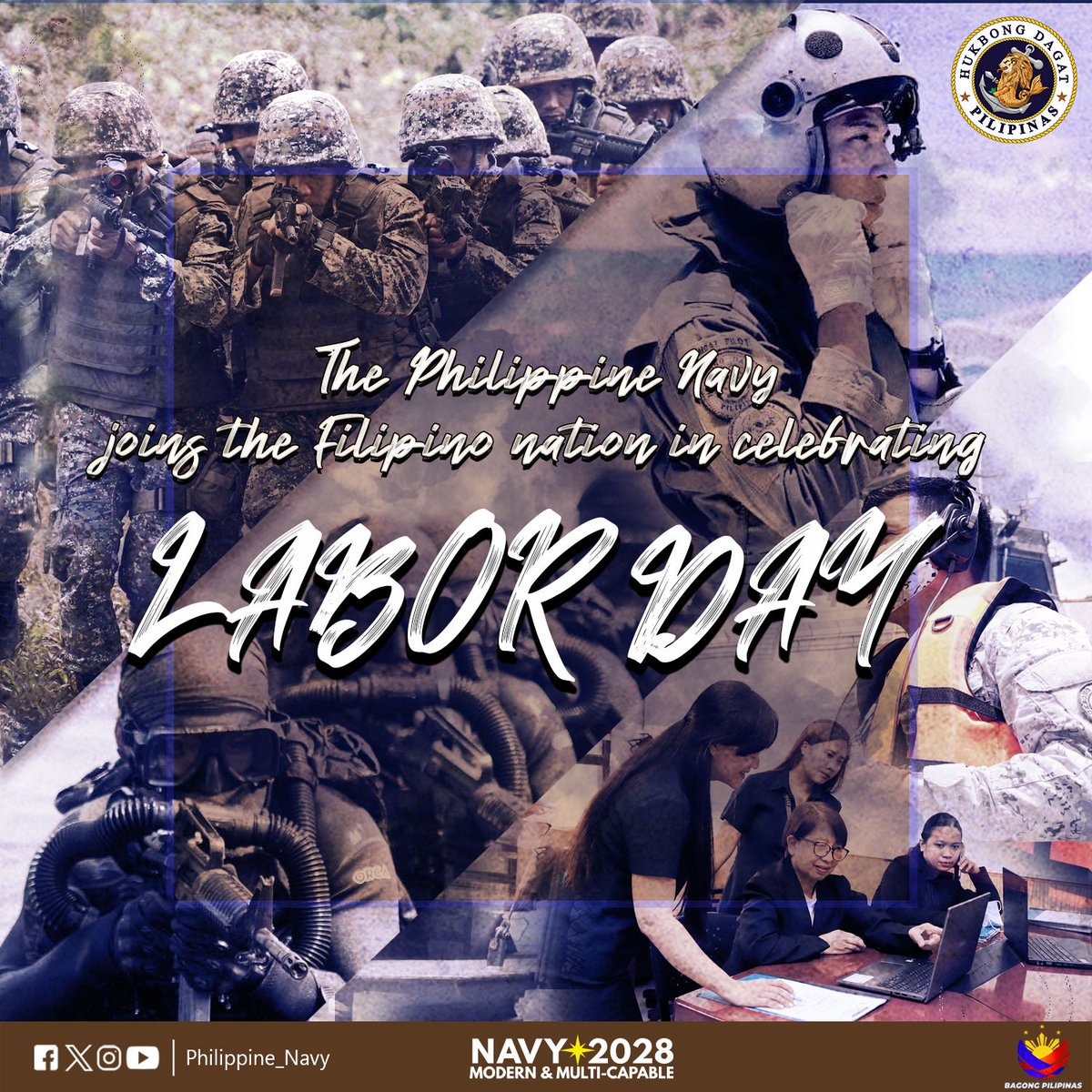 The Philippine Navy salutes the hardworking spirit of our nation’s labor force, including our dedicated sailors, marines, and civilian human resources. Guardians of the Seas: Ensuring National Sovereignty, Security and Stability #ModernandMultiCapablePHNavy #AFPyoucanTRUST