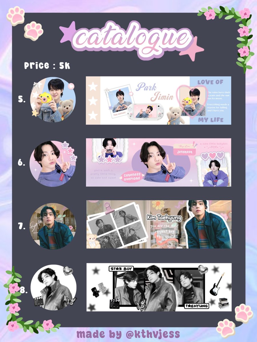 help rt/like? thank youu ♡ haloo! aku open watermark 5k dapat 2 wm atau satuannya 3k aja nih, untuk layout bisa beli ready stock dibawah ini atau custom foto dari kalian yaa, yg mau tanya tanya dulu jg boleh langsung dm aku aja 🙌🏻 💵 payment : spay/dana ✨